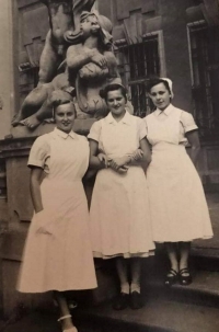 She worked in the health care sector all her life (J. Jarošová on the left)