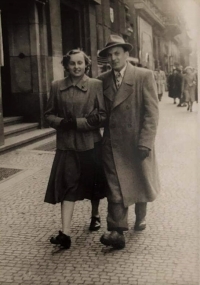 With her husband Bohumil Jaroš