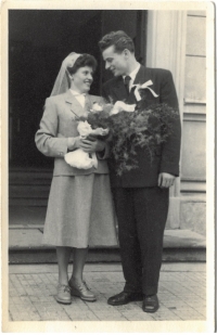 Maria Sokolová with her husband Antonín Sokol