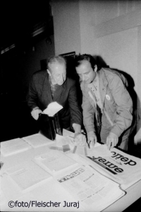 Taken at the site of Košice VPN (Public Against Violence) branch during November 1989
