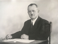 Josef Barton's father in his study before World War II