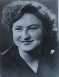 Anna Husová's high school graduation photograph