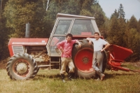 L. Štipl na farmě přítele J. Vrány, Kanada