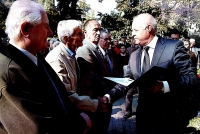 When receiving the commemorative medal of the Minister of Defense of the Slovak Republic in 2010 in Žilina