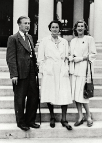 Alena Kovaříková (right) in the 1950s