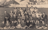 Basic school in Vřeskovice, 1940's