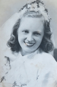 Memorial's grandmother on the wedding day.
