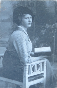 Memorial's great-grandmother from the mother's side. About 1918, Náchod.
