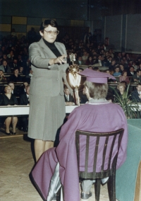 Tamara as a graduate of the University of Education in Nitra