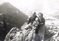 Canka as a 3-year-old in the mountains of Vitosha - National Park in Sofia in 1957.