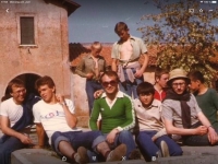 Michal Kaňa (in green) with students at the Slovak Institute of St. Cyril and Methodius in Rome