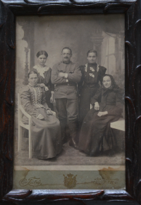 Bohumila's parents (top row, first on the left) when they were young