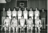 Team Zbrojovka Brno in 1979. Kamil Brabenec with number 5 in the first row in the middle, 1979