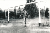 He started with sport in the football goal. In 1974 Kamil Brabenec stood in it during a friendly match