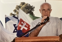 Unveiling of the monument by Czechoslovak Jews near Jerusalem, year 2005