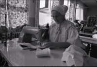 production of cloth slippers in the Rajčanka folk cooperative