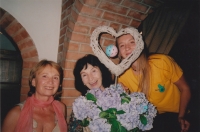 Jiřina Sokolová, daughter Jiřina and granddaughter Eva, 2020