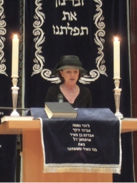 Eva Umlauf, in 2015 the second woman ever to read in a synagogue