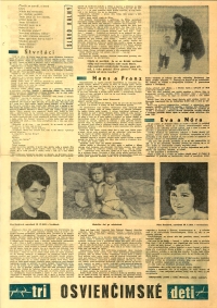 newspaper article published in 1965 on the occasion of the 20th anniversary of the liberation of Auschwitz by Slavo Kalný