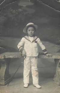 Pavel Fiala, father of the witness, as a child in Kolín