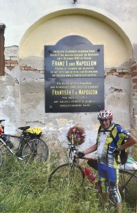 Alojz Novák as a cyclist on his expeditions