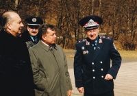 	Lviv Mayor Lubomyr Buniak, Governor Myron Yankiv and Vasyl Ryaboshapko are briefed at the High Castle.