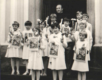 První svaté přijímání, jako farář v Boršově nad Vltavou, 80. léta