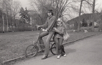 Lidmila Kubinová with her older son Libor in 1981