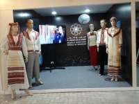 Zenoviia Shulha's personal exhibition named "Walk down the aisle". Intangible Cultural Heritage Festival in Sharjah, UAE, 2019