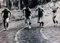 5 km run in Hodonin, 1962. Květoslav Hána placed first