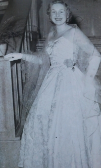 Věra Peštuková (Pavlíková) at the ball in Opava