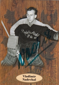 Vladimír Nadrchal na hokejové vizitce kolem roku 1960
