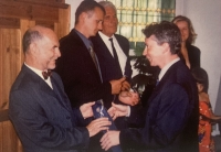 Antonín Vojtek (vlevo) při setkání se skotským princem Michaelem Alexandrem Stewartem 