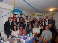 Antonín Kocurek (bottom right) with friends at his 45th birthday party in the USA, 2003
