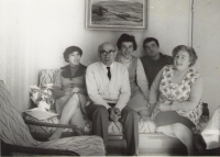 Witness (second from right) with his parents and sisters, Hovězí