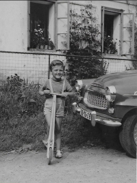 In front of our house, Dolní Čermná 1963