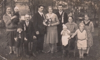 Sister Marie's wedding, Ida Menzinger, fourth from the right, 1931