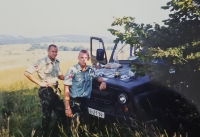 Ground Patrol, break, Jan Svoboda second from the left, Bosnia and Herzegovina, 1999