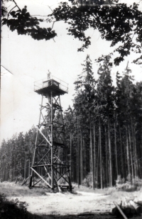 Military service, 1968, Tři Sekery near Mariánské Lázně, Slatina company, guard tower in the photo