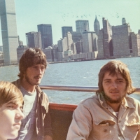 With friends in New York, USA, 1973