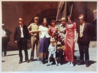 Pavla Erbanová at graduation, Karolinum, 1970s