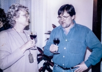 With art historian Blanka Stehlikova, 1990s