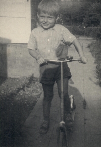 Josef Tkáč as a child in Gottwaldov, 1950s