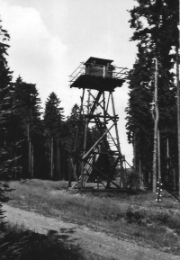 Watchtower at the demarcation line, Tři Sekery near Mariánské Lázně
