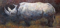 Painting by Pavel Šmíd / Rhinoceros / 2021