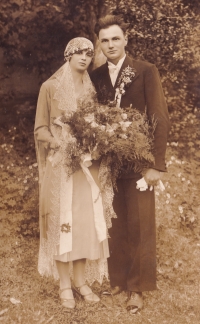 Parents Aurélie and Rudolf Schvald, wedding