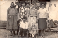 Bradáč and Bláha, on the left are the witness's parents and on the right is his brother Václav, Gerník, 1960s