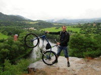 Antonín Hříbal on a bicycle trip