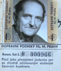 Tram ticket of grandfather, František Knapp