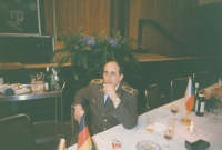 Tomáš Finger at the ball of military attaches in Bonn, West Germany, 1993